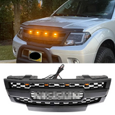 Front Grille For 2009-2021 Nissan Frontier Grill Cover With Letters Black