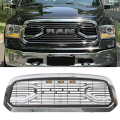 Front Grille For 2014-2018 Dodge Ram 1500 Mesh Grill Big Horn With Letters Chrome
