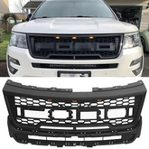 Front Grille For 2016 2017 2018 Ford Explorer Mesh Grill With Letters Black